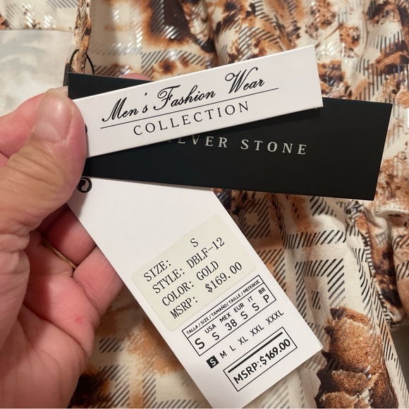 Silver Stone Collection Dress Shirt Men’s Small Modern Fit Wear  Collection NWT - Picture 5 of 15